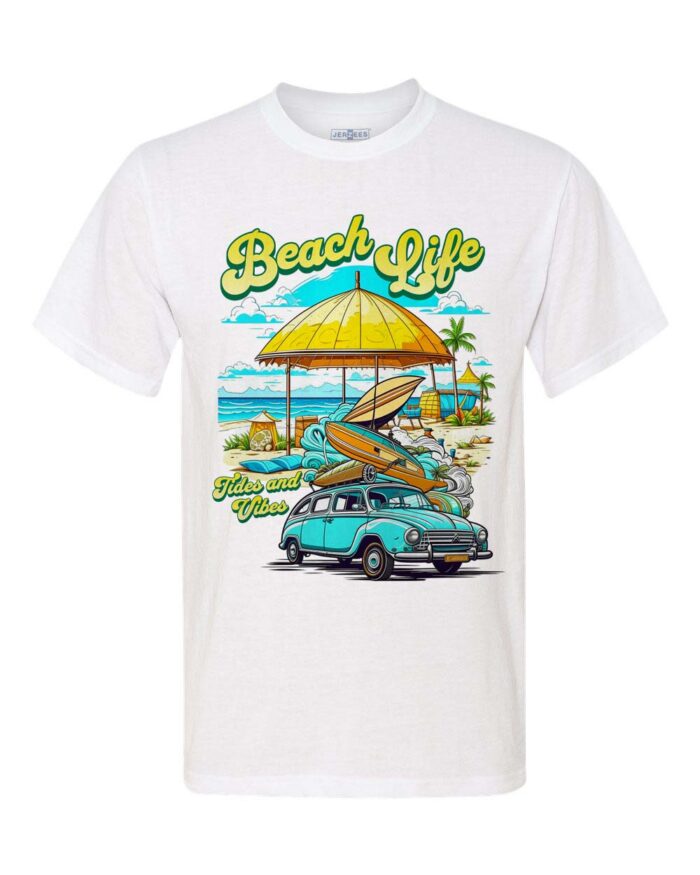 Beach Life Tides and Vibes Tee